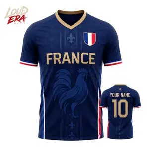 [Custom Name&Number] Personalized France Soccer Jersey, Custom Name Number Football Shirt, France Fan Jersey For Men Women, French Heritage Sports Apparel, France Pride Gift For Dad