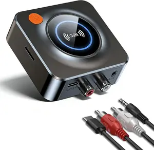 Bluetooth Receiver for Home Stereo, AUX RCA to Bluetooth Adapter for Old Speakers, NFC Wireless Audio Receiver for Music Streaming Sound System,  Convert Wired Speakers to Wireless