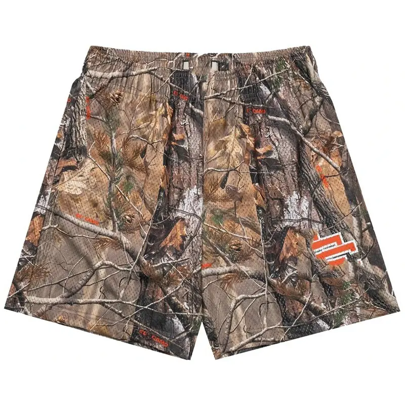 EE Basic Bolt Mesh Basketball Shorts for Men, Breathable Lightweight Athletic Shorts, Elastic Waist Y2K Streetwear, Casual Sports & Summer Bottoms