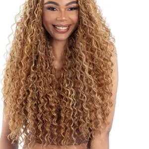 FREETRESS 3X Deep Curl boho braids 22" Tangle-Free Long-Lasting Boho Box Braid Style Hair Extension