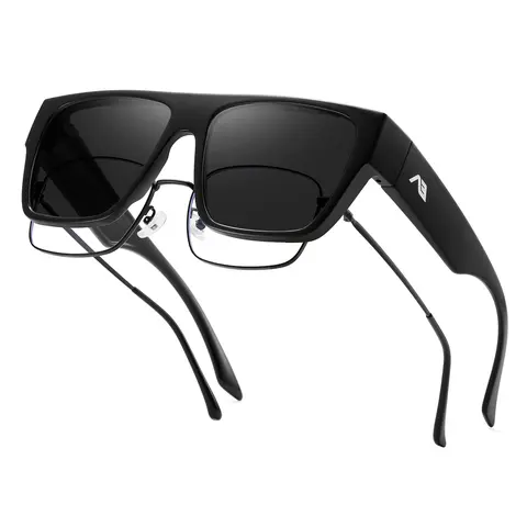 Kimorn Unisex Polarized Square Fit-Over Sunglasses - High Quality Trendy Casual UV400 Protection Lightweight Frame, Extra Side Coverage, Driving Shades, Sunglasses for Women, Mens Gifts, Gifts Adults,sohochic