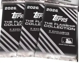 2026 Topps Flagship Collection Baseball: Single Pack from Flagship Collection Box, Includes 1 Chrome Card per Pack, Officially Licensed MLB Trading Cards