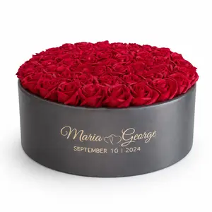 Personalized Round Rose Keepsake