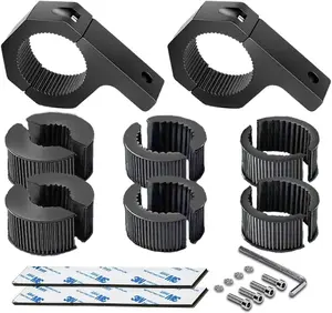 Horizontal Bar Clamp Mounting Kit - 4WDKING 2PCS 1"/ 1.5"/ 1.75"/ 2" LED Light Bar LED Pods Fog Driving Lights Brackets for Bull Bar Tube Roof Roll Cage Holder Headache Rack Mount.