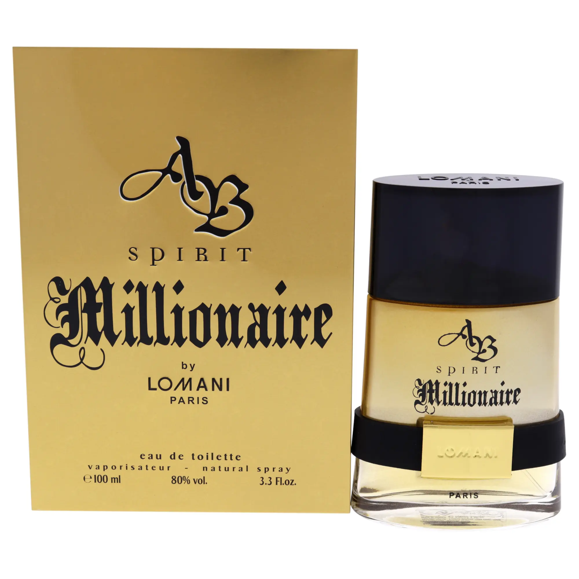 AB Spirit Millionaire by Lomani for Men - 3.3 oz EDT Spray AB Spirit Millionaire by Lomani for Men - 3.3 oz EDT Spray