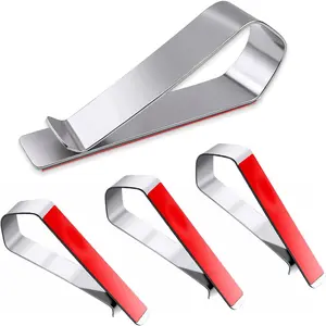 DIY Sun Visor Clips  Stainless Steel Clips with  Adhesive for Custom Displays (Photo Frames Not Included)   Hold Accessory for ,  & Office (4-Pack)