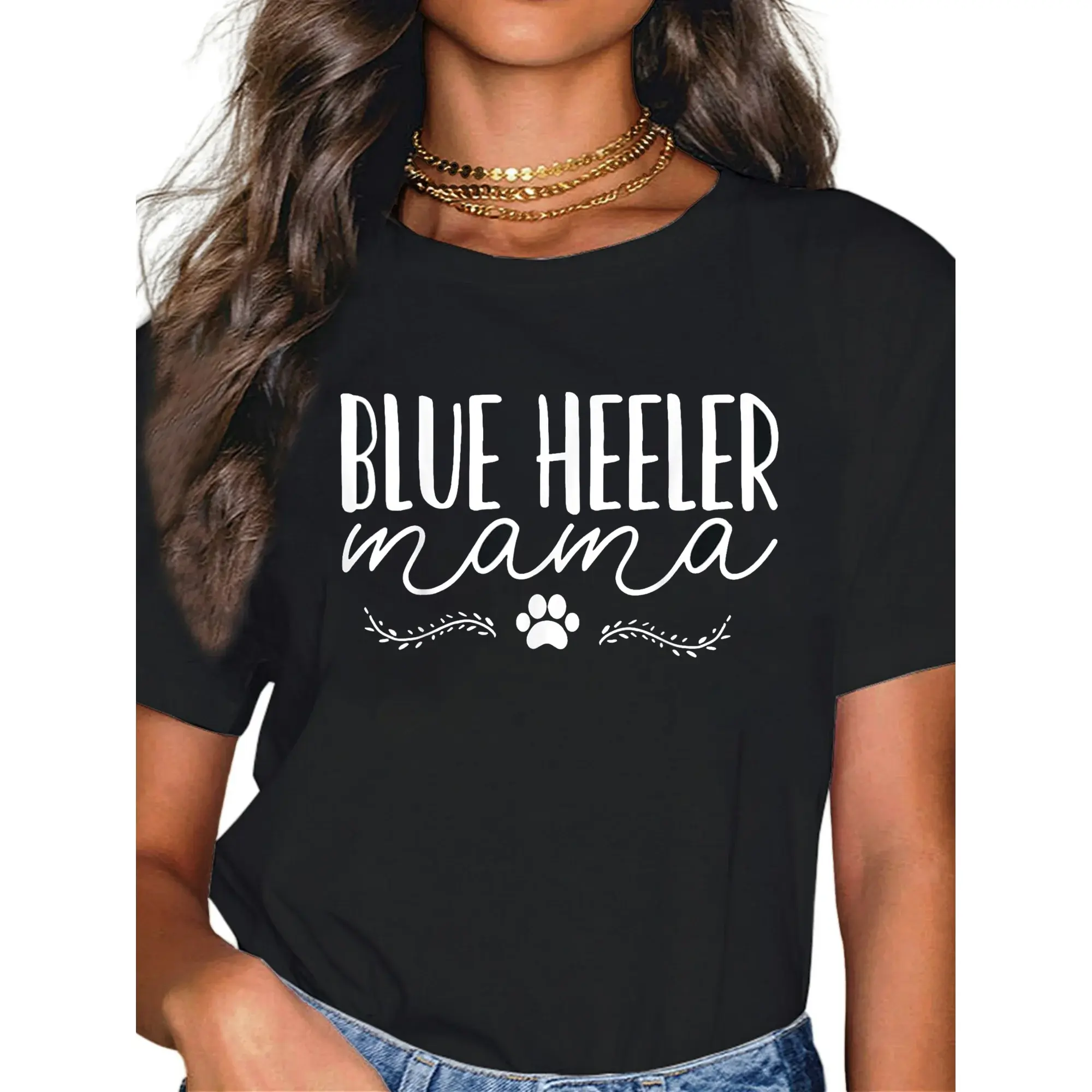 100% Cotton Blue Heeler Mom T-Shirt