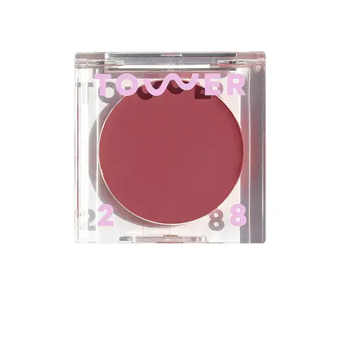 Tower 28 Beachplease Luminous Tinted Balm - Office Hours (0.16oz/4.5g), Blendable Blush Cream, Titanium Brush, Aloe + Green Tea Infusion, Acacia Decurrens Flower Wax, Caprylyl Glycol, Selfcare Lip Color Enhancer