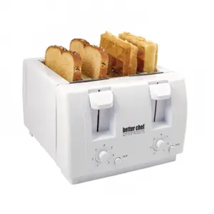 212 MAIN 4-Slice Dual-Control Toaster, White with ABS Panels, Adjustable Browning & Adjustable Heat, Cancel Toast Function, Cool Touch Design