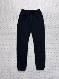 Newfashion Casual  Black Color Joggers Oversized Fit Cuffed Heavyweight Design Athletic Casua Lounge Pants with Pockets, Soft Fleece Home Pants