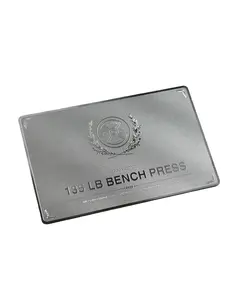 135 LB Bench Press Verification Card Engraved Serialized with Protective Case Verified Lift Registry Certified Laser Engraved Steel Durable Cardstock