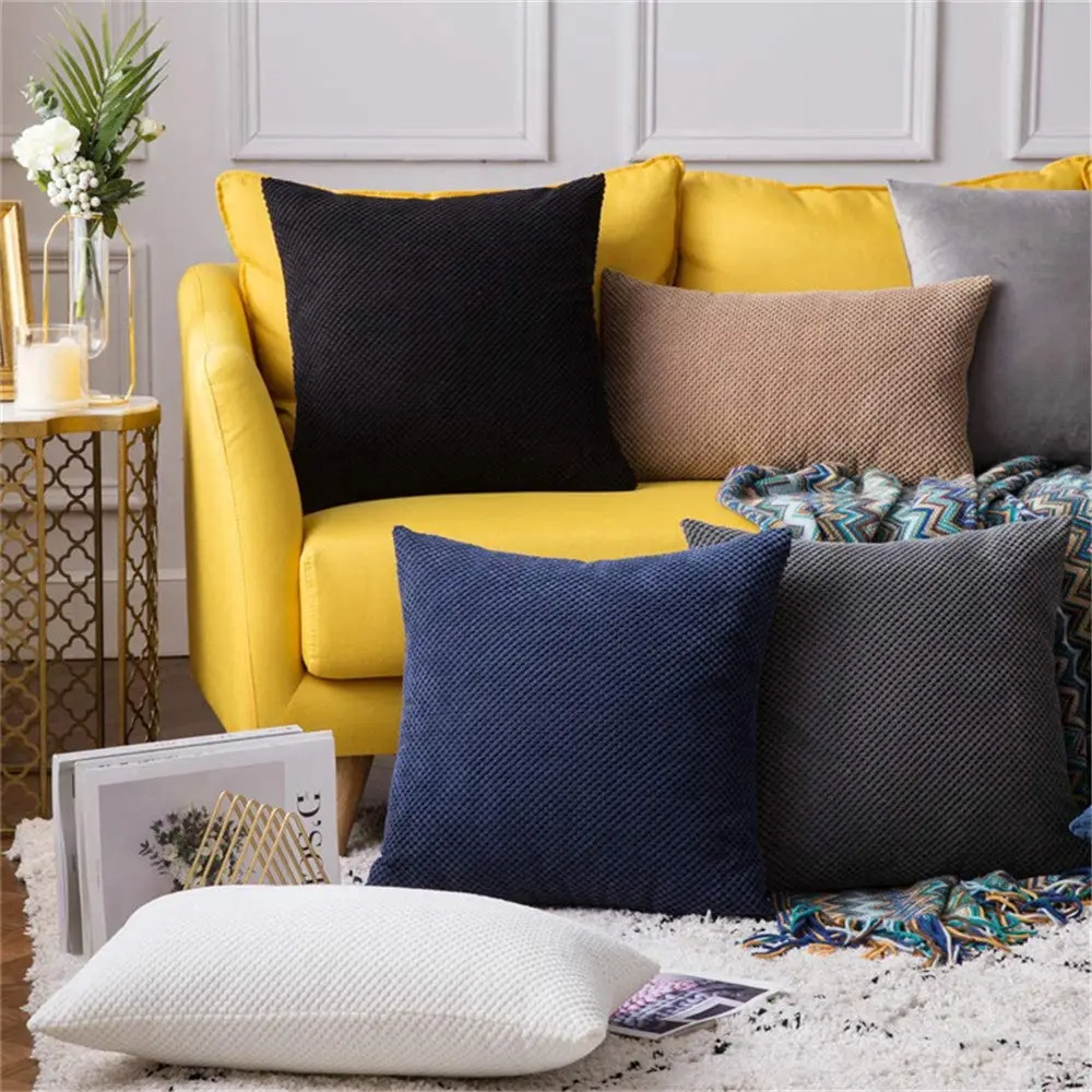 Cross shape Solid Color Throw Pillow  (With 450g Insert) size 18"x18" pack of 1