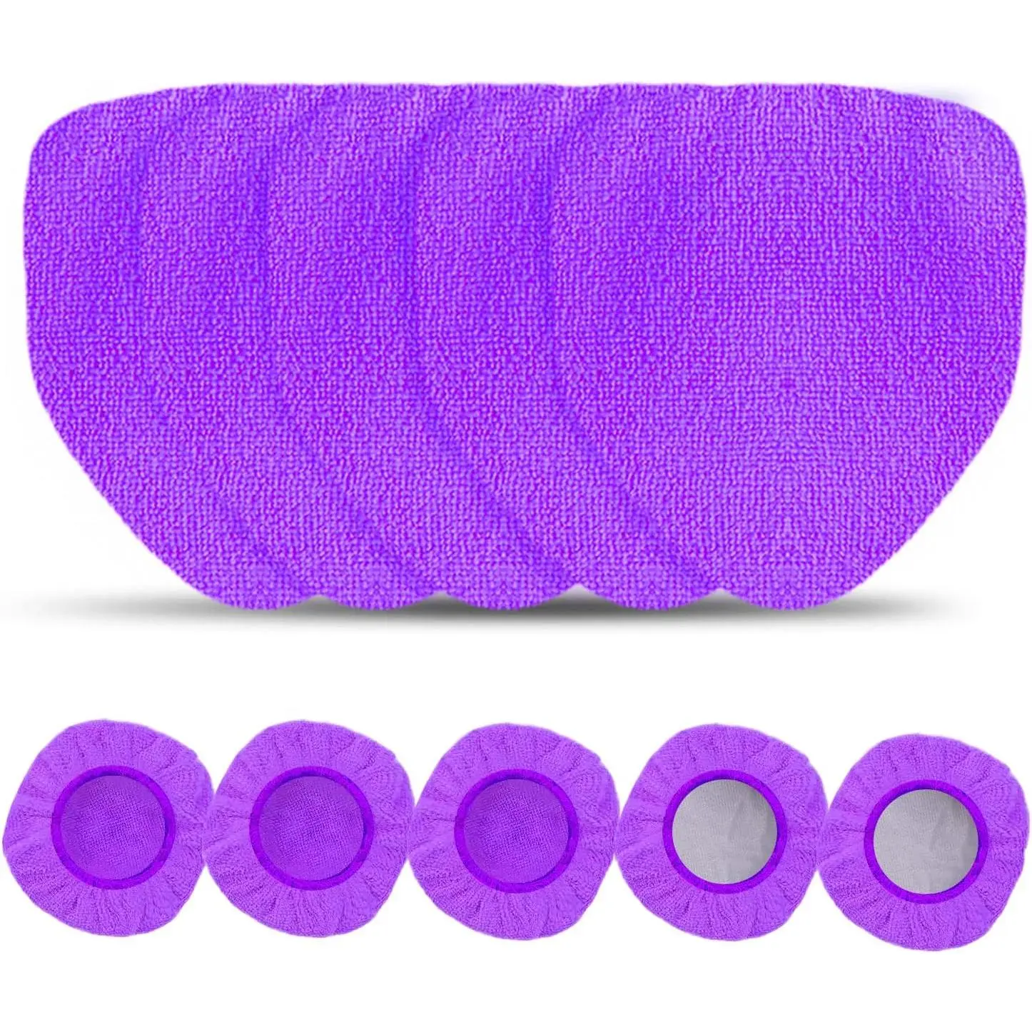 INDELL Windshield Cleaner Tool Pads - 5 Pack Microfiber Cloths 5-Inch Washable &  Towels for  Cleaning Supplies, Household Surfaces, Lens, and Lint-Free Window Cleaning (Violet,Triangle)