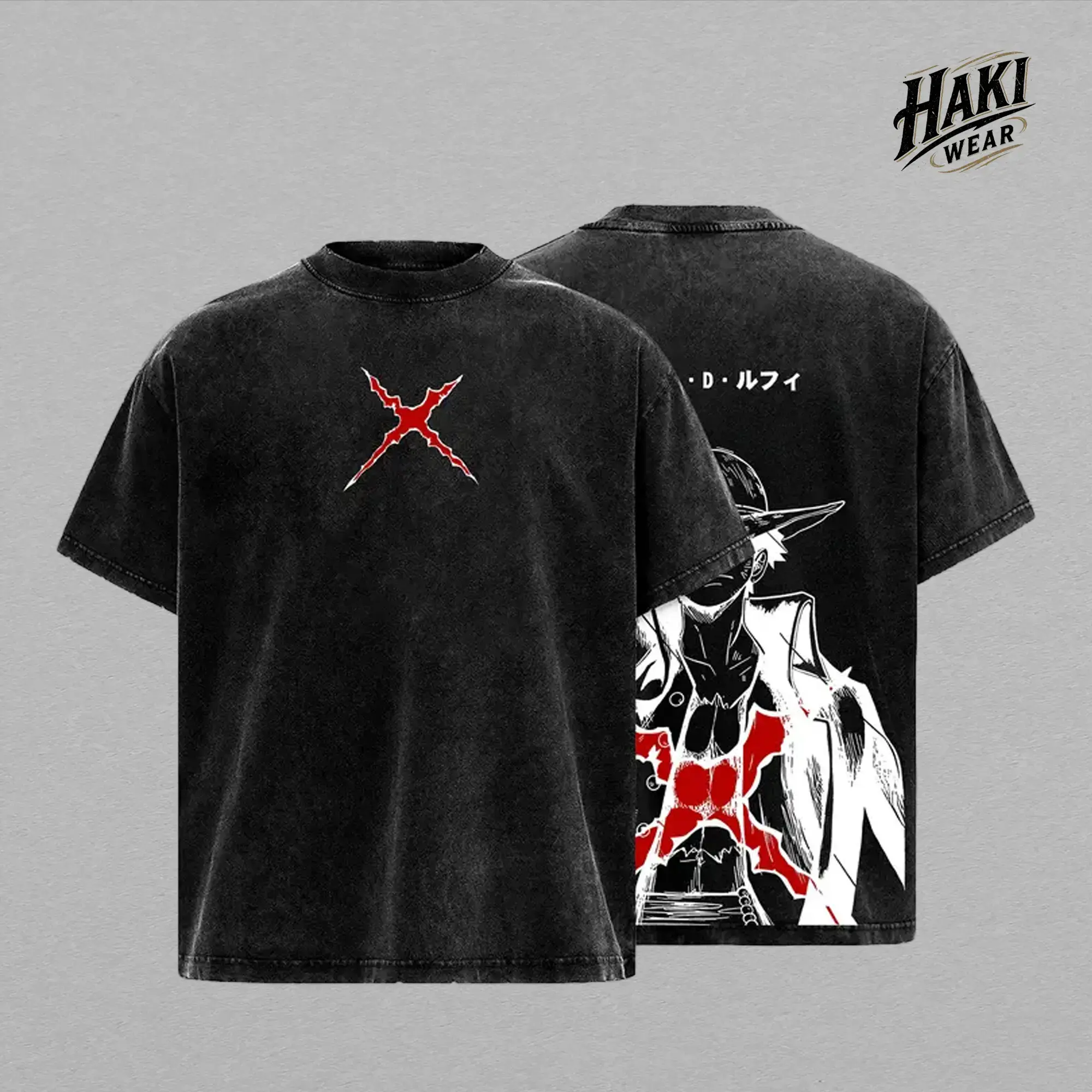 Sun God Joy Boy Washed Tee – OnePiecees Anime Vintage Oversized Heavy Cotton Graphic T-Shirt, Streetwear Casual Manga Fan Gift | 90s Graphic American Casual Short Sleeve Tee | Premium Soft Cotton Classic Unisex T-Shirt for Daily, Gym & Streetwear
