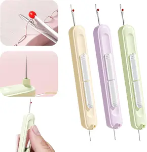3 Pack 2-in-1 Automatic Needle Threader and Seam Ripper Tool, Elastic Remover for Effortless Threading.