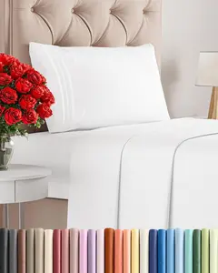 Twin Size 3 Piece Sheet Set – Ultra Soft Cooling Breathable Bed Sheets, Deep Pocket Fit, Wrinkle Free Hotel Luxury Bedding (White)