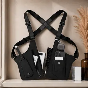 Anti-Theft Men's Double-Shoulder Underarm Pouch - Hidden Strap, Wallet Pocket, Holster, Phone Storage, Adjustable Strap - Athletic, Gym-Style, Sport Options for Outdoor Leisure, Hunting, Gym Use, Athletic Shoulder Bags, Gym-Style Shoulder Bags