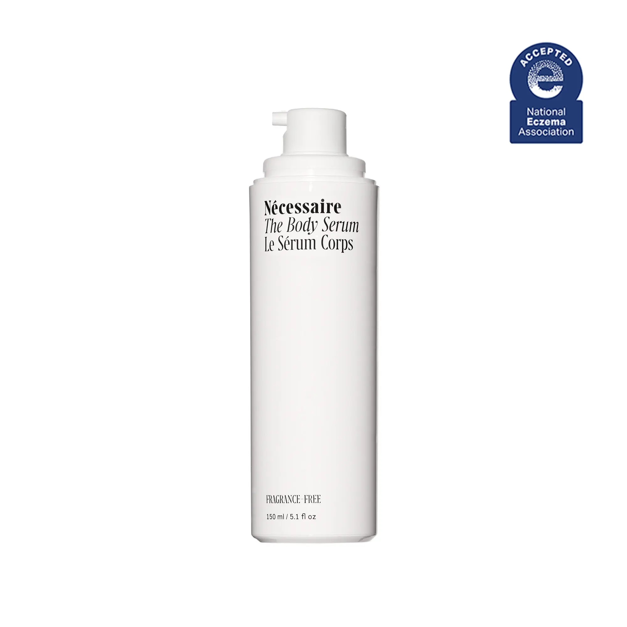 Nécessaire The Body Serum – Fragrance-Free Hydrating Body Serum with Hyaluronic Acid + Niacinamide – Fast-Absorbing Body Serum for Sensitive + Eczema-Prone Skin. 150 ml OR 50 ml