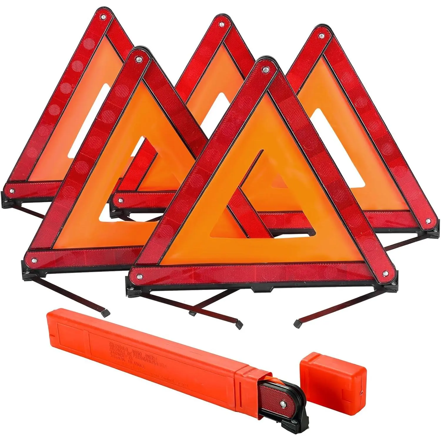 Triangle Kit, Reflective  Road Safety Triangle Kit, Foldable Safety Triangle Kit Road   Reflector (5 Pack)