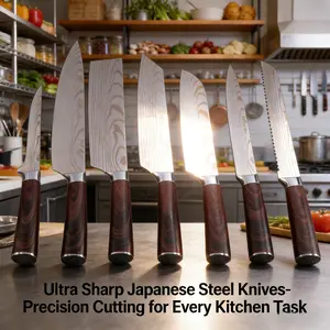 Damascus pattern kitchen set, stainless steel chef's chopping knife, slicing knife, kitchen lady's special meat cutting knife, outdoor camping restaurant home gift, fruit and other kitchen knives, meat processing tools, professional kitchen utensils.
