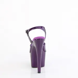 Women's 7-in High Heels ADORE-709GP - Purple Glitter Platform Sandal, Fashion Footwear, Stylish Women's Shoe