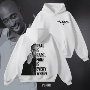 2Pac Rapper Hoodie – Classic Rapper Graphic Sweatshirt Featuring Tupac Shakur – Hip Hop Culture Fashion