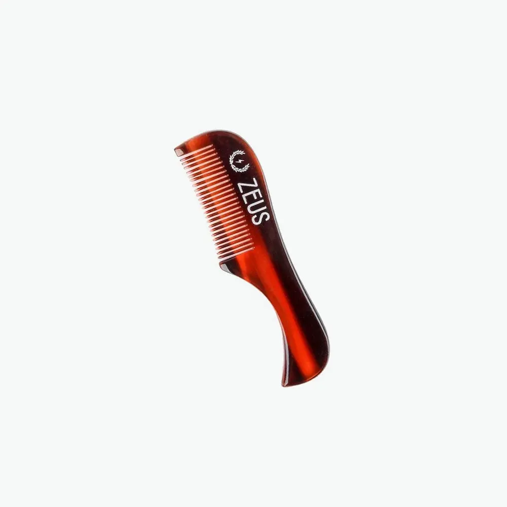 ZEUS Handmade Saw-Cut Mustache Pocket Comb for Men