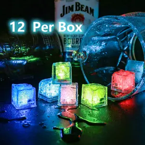 Ice Cube Light 12 pieces for Party/Pool/Bars Vibes  Water Activated Ice cube DIY Toy For Party Drinks Wedding Bars Waterproof Color-Changing Decor