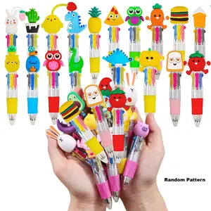 20pcs 4-In-1 Multicolor Ballpoint Pens Bulk, Retractable Multi Ink Pens, Novelty Writing Pens for Office Supplies School Use, Multifunctional Stationery