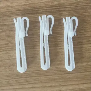30 Pcs Plastic Adjustable Pinch Pleat Hook Ratchet System Depth Pinch Shower Curtain Hooks Plastic Tape Hook Curtain Hooks For Door Curtain,Shower Curtain (70mm,30pcs)