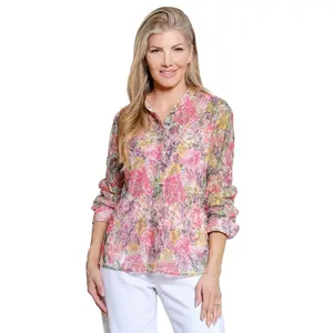 Abstract Floral Lace Blouse
