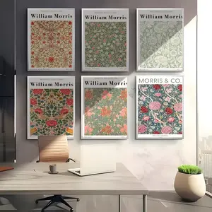 PIKPAKA William Morris Art Design Poster HD Waterproof Art Poster for Home, Bar & Café Decor | Fade-Resistant, Non-Sticky, Vibrant DIY Wall Print Perfect Decorative Poster for Office & Living Room