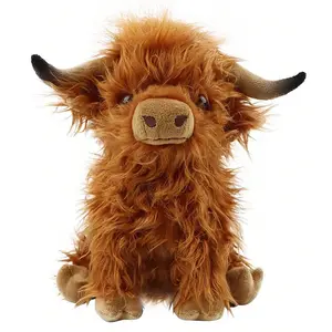 Highland Cow Plush Toy, 1-Count Cute Stuffed Animal, Soft Plush Toy with Comfortable Hand Feel, Best Home Decoration and Birthday or Christmas Gift for Girlfriend