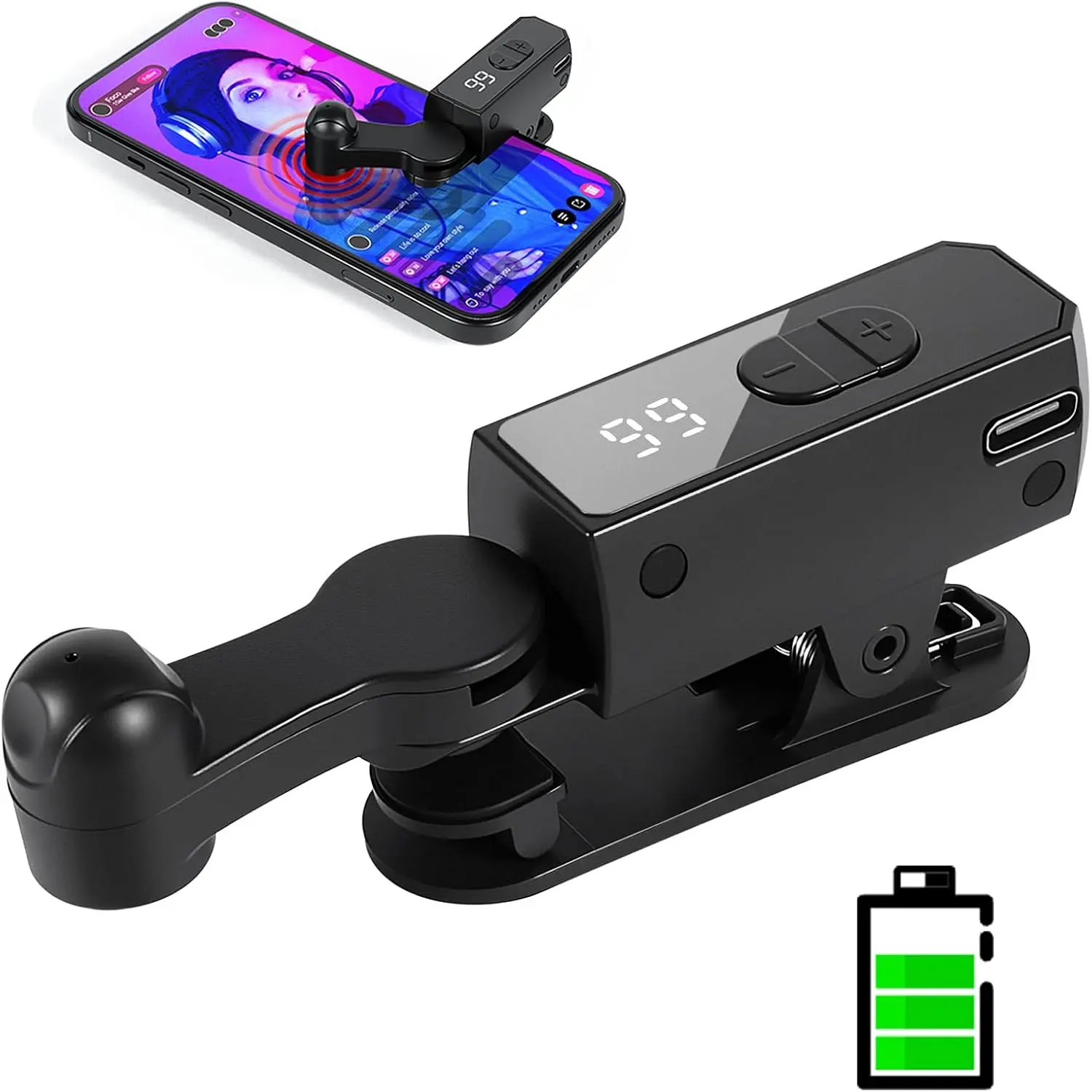Auto Clicker Wireless Tapper for TikTok iPhone Android Smartphone | Rechargeable Cordless Screen Tapper with 107 Adjustable Speeds for Live Stream Likes, Games & Flash Purchases