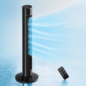 Zafro Tower Fan Portable Floor Fans 85°Oscillating Fan 43'' Quiet Cooling 12H Timer Remote Control Standing Bladeless Electric 3 Speeds Wind 3 Modes Bedroom Office