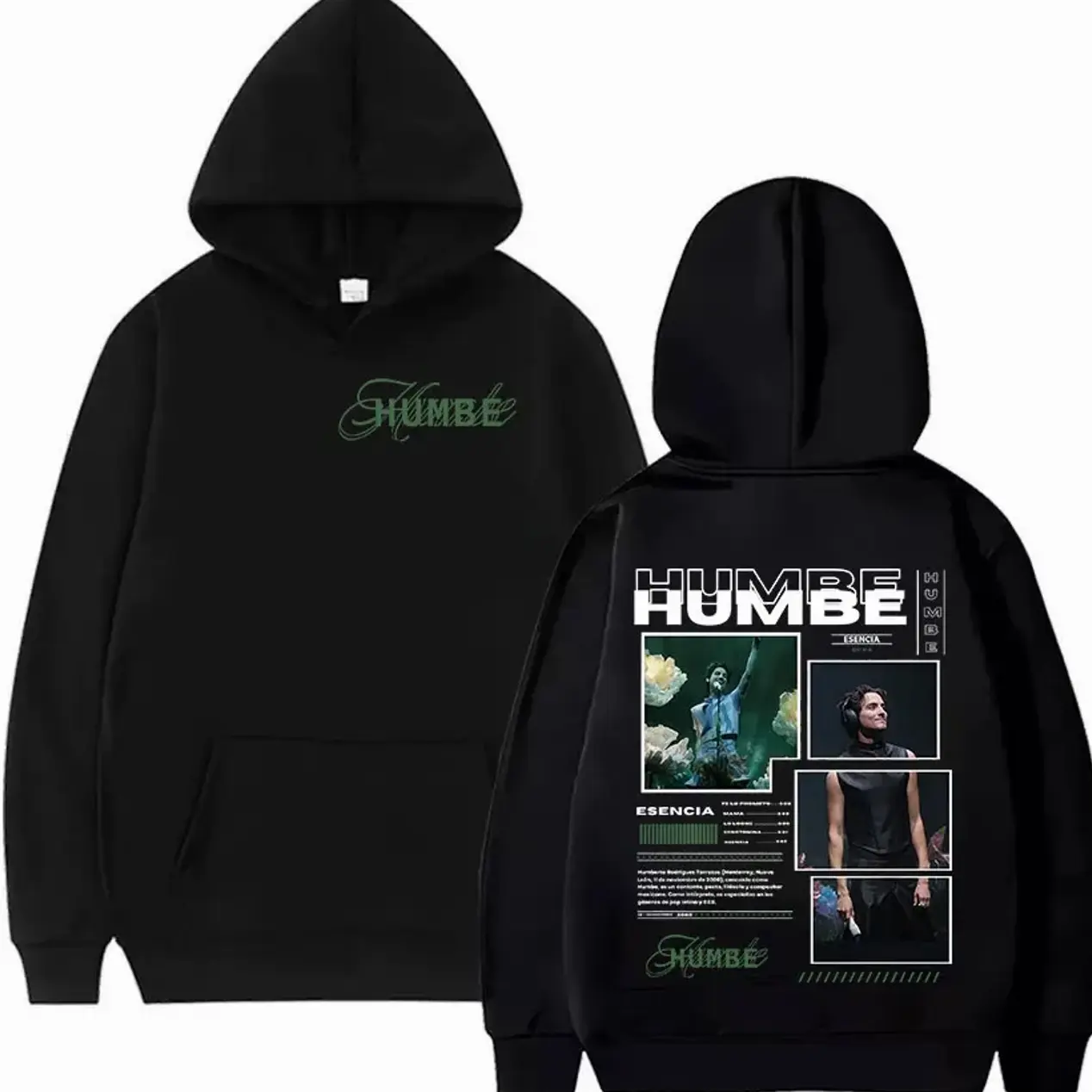 Singer Humbe Esencia Tour 2025 Album Graphics Hoodie Men Hip Hop Unisex Pullover Sweatshirt Fashion     Hoody Streetwear XX6