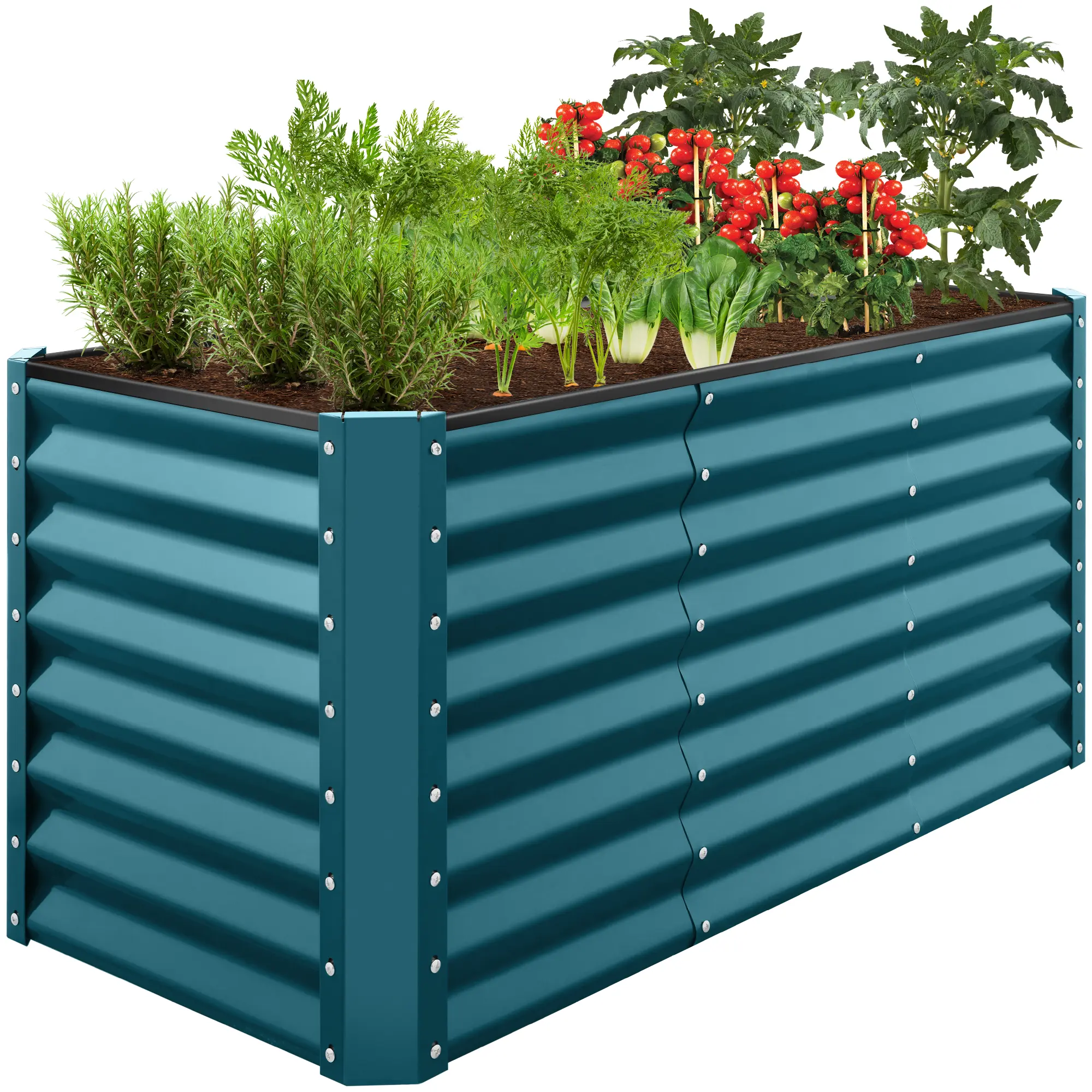 Best Choice Products 4x2x2ft Outdoor Metal Raised Garden Bed, Planter Box for Vegetables, Flowers, Herbs Best Choice Products 4x2x2ft Outdoor Metal Raised Garden Bed, Planter Box for Vegetables, Flowers, Herbs