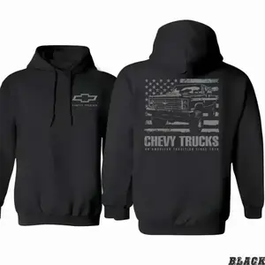 Chevrolet Truck Shirt Classic Truck Hoodie Rural Farmer Neutral Hoodie - Retro Car Enthusiast Gift, Local Boys Patriot Pattern Hoodie, Fashionable Retro Men's and Women's Street Sports Shirt, Comfortable Daily Casual Wear FRAIMENTRY