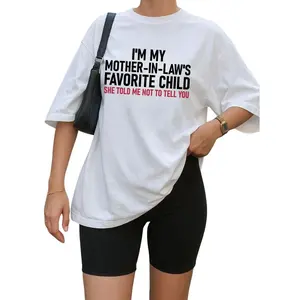 I'm My Mother In Law’S Favorite Child Shirt, Family Humor Tee, Sarcastic Graphic Tshirt, Gift For Daughter In Law Or Son In Law, Cute Joke Shirt, Unisex Sweater Pullover Tee