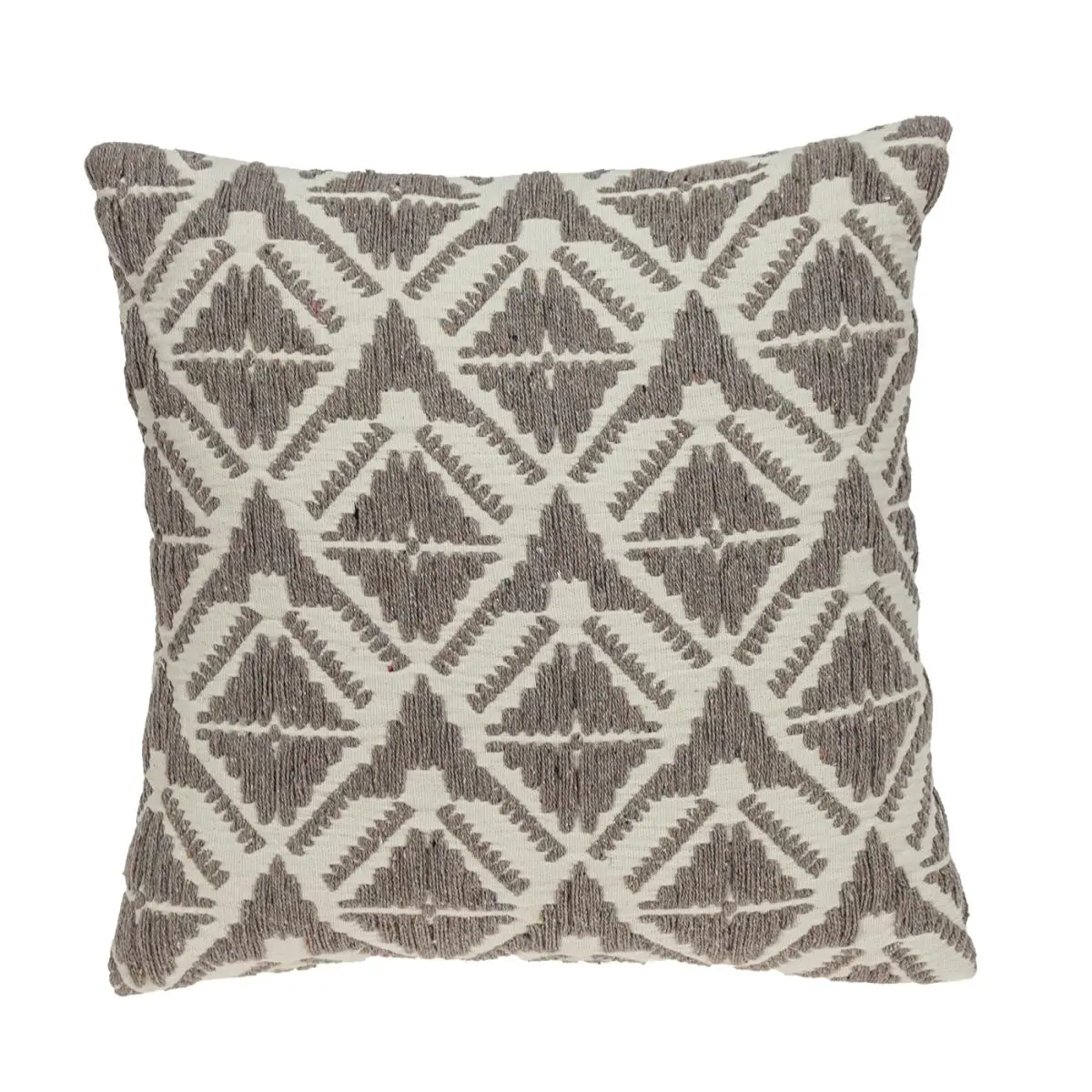 Parkland Collection PILJ21127P Karim Transitional Beige Cotton Throw Pillow, 16 x 16 x 5, Jacquard Woven, Zipper Closure, Hand Wash Only