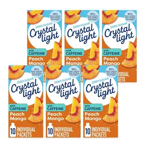 Crystal Light Refreshing Drink Mix Variety Pack, 44 Packets, for Convenient Hydration, Lemonade, Raspberry Lemonade, Peach Iced Tea, Fruit Punch, Natural and Artificial Flavor, Zero Sugar, 4.18 oz