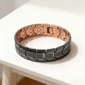 Magnetic Bracelet for Men 3X Ultra Strength 3500 Gauss Magnets Adjustable Sizing Tool for Enhanced Comfort Daily Wear Triple Ultra Strength Durability