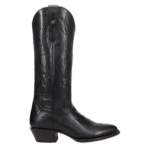 Dan Post Boots Womens Sunrise Canyon Pull On Pointed Toe  Casual Boots Mid Calf Low Heel 1-2" - Black