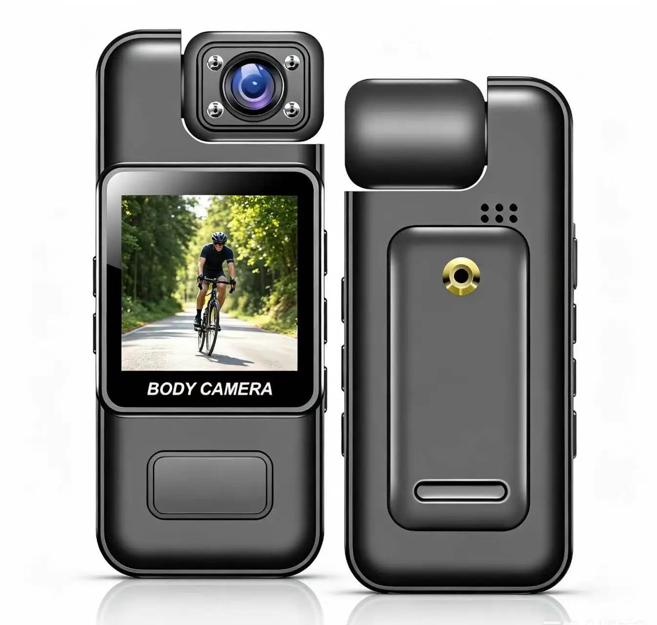 1080P HD Mini Body Camera with 2.4G WiFi, Clip-On Portable Wearable Cam with IR Night Vision, LCD Screen Preview & Loop Recording, for Outdoor Recording, Vlogging, Personal Protection & Security, SD Card Not Included