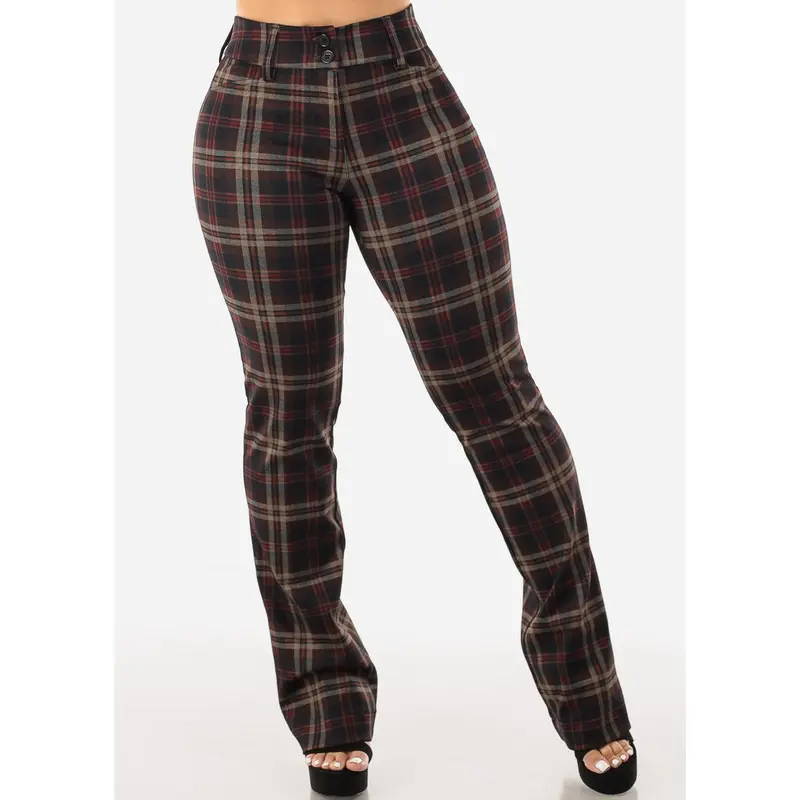 High waist straight leg stretch dress pants - TikTok Shop