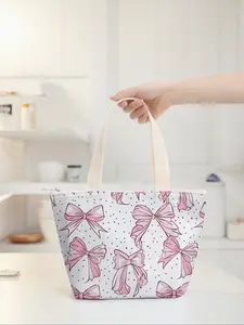 Butterfly Pattern Lunch Bag, Large Capacity Insulated Cooler Bag, Lightweight Travel Handbag for Men & Women, Ideal for Camping Hiking