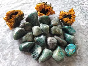 Tumbled Chrysocolla-- Intuitive Lot