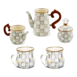MacKenzie- Childs Stackable Coffee Service and Mugs MacKenzie- Childs Stackable Coffee Service and Mugs