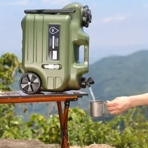 Large Capacity Wheelbarrow Water Bucket, Military Pe Storage Tool, Ideal for Camping Hiking Picnics Outdoor Parties Emergency Water Supply