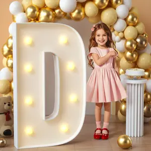 Mosaic Letters, Large Light Up Letters for Shower, Graduation Party Decor - D (Assemble Required)